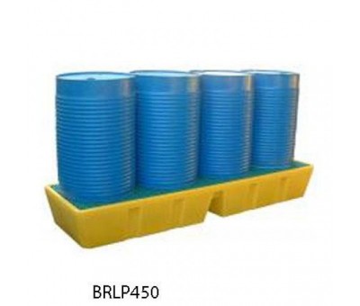 Bacs de rétention plastique 4 fûts, 450 litres