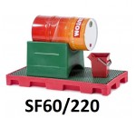 Support à fût réversible pour fût 60 ou 220 litres - MDM MASSE DIFFUSION MANUTENTION