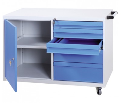 Servante d'atelier à tiroirs ou porte