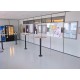 Cloison pour espace détente et information, cafeteria