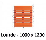 Palette bois lourde 5 semelles 1000x1200 neuve - PLANETPAL