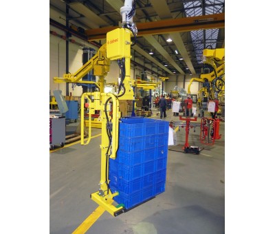 Manipulateur de bac caisse industriel