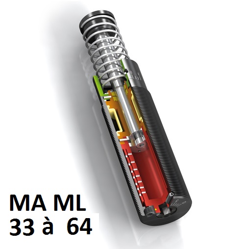 Amortisseur hydraulique réglable MA ML33 à 63