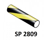 Tube acier rond spiralé noir | jaune, diamètre 28mm, SP2809 - AT SOURCING