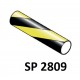 Tube acier rond spiralé noir | jaune, diamètre 28mm, SP2809