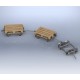 Embase monotrace tractable pour palette, type milk run