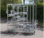 Chariot tubulaire pour bac norme europe Karakuri - AT SOURCING