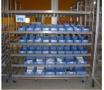 Rack dynamique mobile pour bac tiroirs lean manufacturing - AT SOURCING