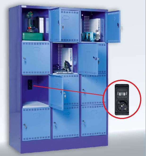 Armoire à casiers électriques