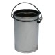 Seau cylindrique inox 316L à bec verseur