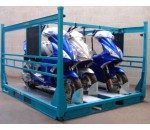 Conteneur repliable sur mesure pour transport de scooters - MANUBOB INDUSTRIE