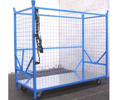 Chariot grillagé gerbable grand volume sur mesure
