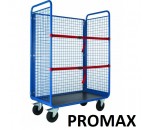 Chariot grillagé type roll 3 côtés avec sangles PROMAX - PROVOST