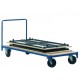 Chariot grand plateau pour charge volumineuse