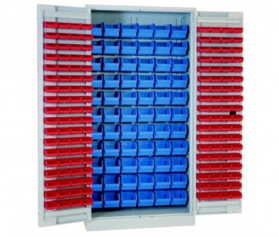 Armoire haute à bacs de rangement d'atelier