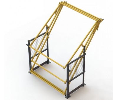 Barrière écluse pliante à hauteur réduite