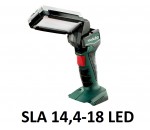 Lampe baladeuse LED sans fil | à batterie orientable SLA 14,4-18 LED - METABO