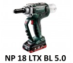 Riveteuse sans fil 18 Volts NP 18 LTX BL 5.0 - METABO