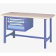 Etabli plateau bois 3 tiroirs suspendus 1500x700 | 2000x700