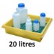 Bac de rétention plastique 20 litres pour laboratoire