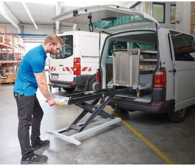 Chariot embarqué pour chargement de véhicule utilitaire