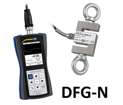 Dynamomètre électronique 1000 à 10000 N à cellule de charge externe PCE-DFG N