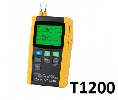 Thermomètre industriel 12 canaux PCE-T 1200