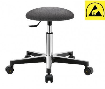 Tabouret ESD à roulettes assise tissu ANT 200