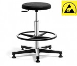 Tabouret haut polyuréthane conducteur ANT207 - SIEGES & COMPAGNIE