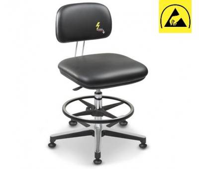 Chaise haute ESD assise cuir conducteur ANT 239EN