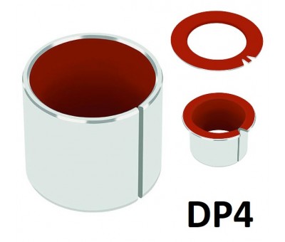 Palier lisse anti-friction acier bronze PTFE DP4®