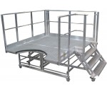 Plateforme roulante avec découpe ronde pour adaptation sur cuve Réf. 10/2290B - ABA ECHELLES
