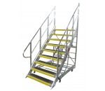 Escalier mobile sur chassis escamotable réf. ESC SP-D - ABA ECHELLES