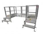 Plateforme aluminium 3 accès en U sur table élévatrice Réf. 16/734-1 - ABA ECHELLES