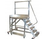 Plateforme à passage frontal libre et garde corps amovible Réf. PF1 SP-Q1 - ABA ECHELLES