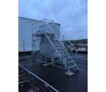 Plateforme pente 45° pour entretien machine sur toiture Réf. PF1 SP-M - ABA ECHELLES