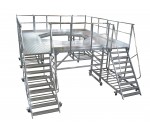 Plateforme mobile pour entourer un réservoir en 4 parties amovibles Réf. 09/3162 - ABA ECHELLES