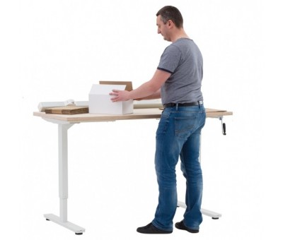 Poste de travail ajustable en hauteur manuel