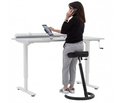 Table de bureau ajustable en hauteur par manivelle
