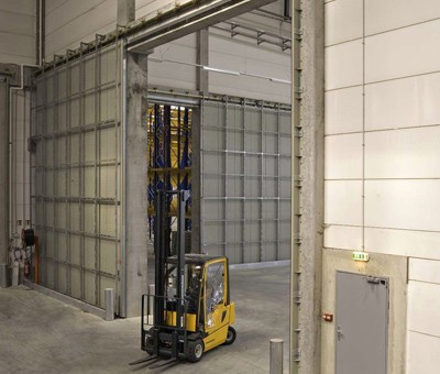 Porte coupe feu et DAS coulissante pour l'industrie