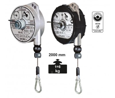 Enrouleur à ressort de rappel de charge jusqu’à 8kg