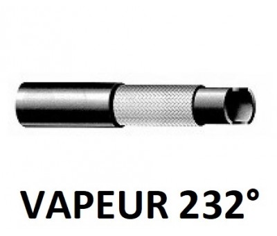 Tuyau caoutchouc - refoulement de vapeur saturée 232°C