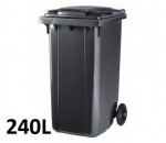 Conteneur plastique roulant - 2 roues - 240 litres - MULTI SERVICES ROLLS
