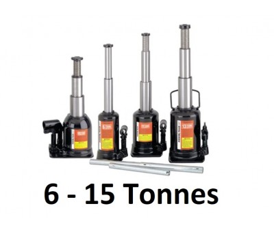 Cric bouteille télescopique grande course 6 à 15 Tonnes