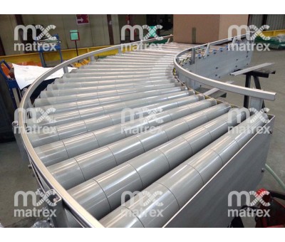 Convoyeur courbe pour accumulation sans pression CSP