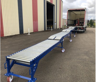 Convoyeur télescopique à rouleaux TRG