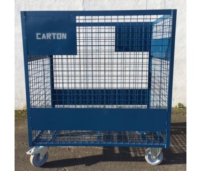 Chariot conteneur de collecte de déchets - carton plastique DIB