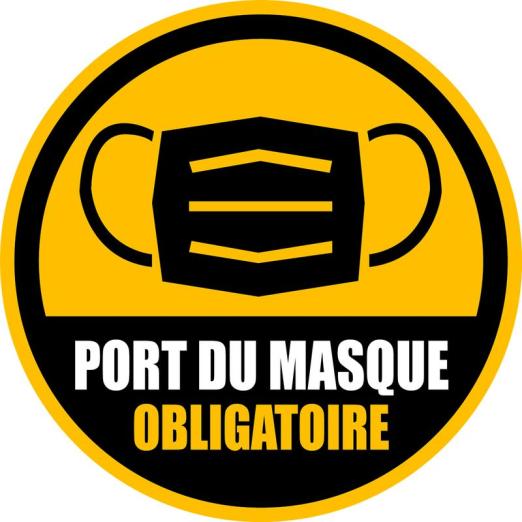 Picto de marquage au sol Port du masque Obligatoire - BOPLAN