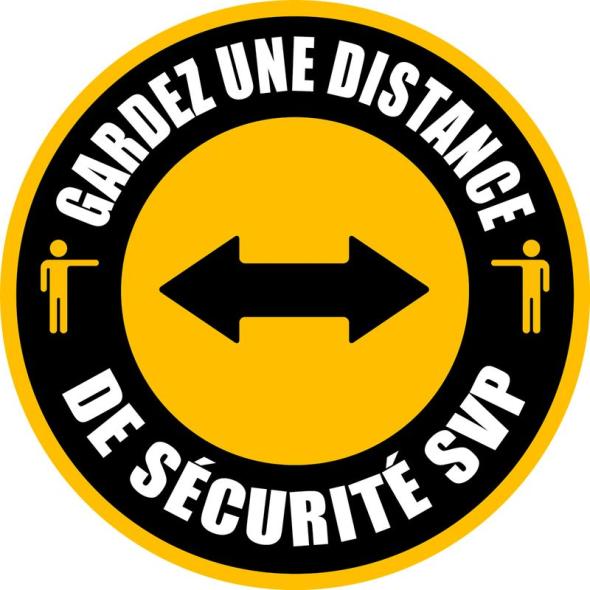 Achat Signalisation au sol : Gardez une distance de sécurité