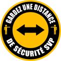 Achat Signalisation au sol : Gardez une distance de sécurité